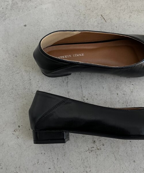 CAPRICIEUX LE'MAGE（カプリシューレマージュ）の「【大人の定番パンプス】スクエアステッチフラットシューズ（パンプス・レディース・ブラック・37/36/38）」の11枚目の写真