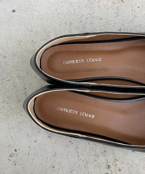 CAPRICIEUX LE'MAGE（カプリシューレマージュ）の「【大人の定番パンプス】スクエアステッチフラットシューズ（パンプス・レディース・ブラック・37/36/38）」の13枚目の写真