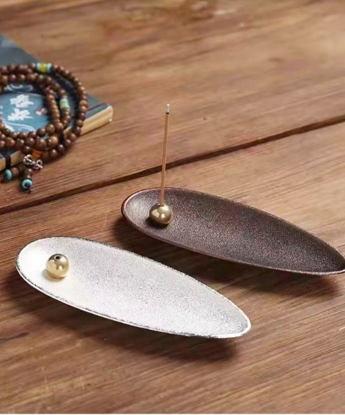 Port（ポート）の「【 Port / ポート 】 オーバルメタルインセンスホルダー / お香立て #（ルームフレグランス/お香・レディース・シルバー/ブラウン・FREE）」の2枚目の写真