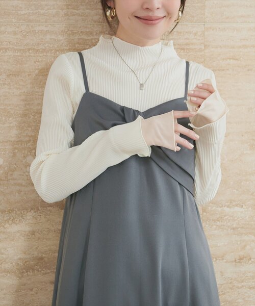 natural couture（ナチュラルクチュール）の「袖口シアープリーツTOPS（Tシャツ/カットソー・レディース・ピンク/オフホワイト/チャコールグレー/ミント/ラベンダー・FREE）」の19枚目の写真