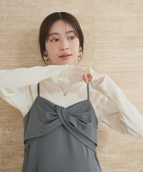 natural couture（ナチュラルクチュール）の「袖口シアープリーツTOPS（Tシャツ/カットソー・レディース・ピンク/オフホワイト/チャコールグレー/ミント/ラベンダー・FREE）」の18枚目の写真