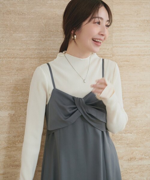 natural couture（ナチュラルクチュール）の「袖口シアープリーツTOPS（Tシャツ/カットソー・レディース・ピンク/オフホワイト/チャコールグレー/ミント/ラベンダー・FREE）」の17枚目の写真