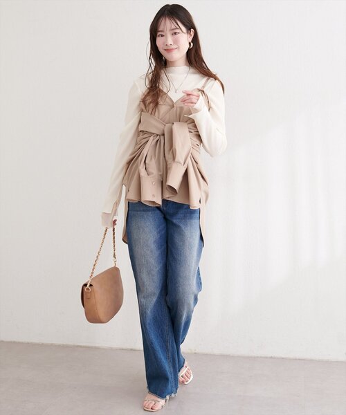 natural couture（ナチュラルクチュール）の「袖口シアープリーツTOPS（Tシャツ/カットソー・レディース・ピンク/オフホワイト/チャコールグレー/ミント/ラベンダー・FREE）」の6枚目の写真