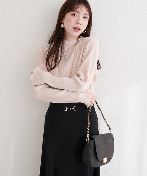 natural couture（ナチュラルクチュール）の「袖口シアープリーツTOPS（Tシャツ/カットソー・レディース・ピンク/オフホワイト/チャコールグレー/ミント/ラベンダー・FREE）」の22枚目の写真