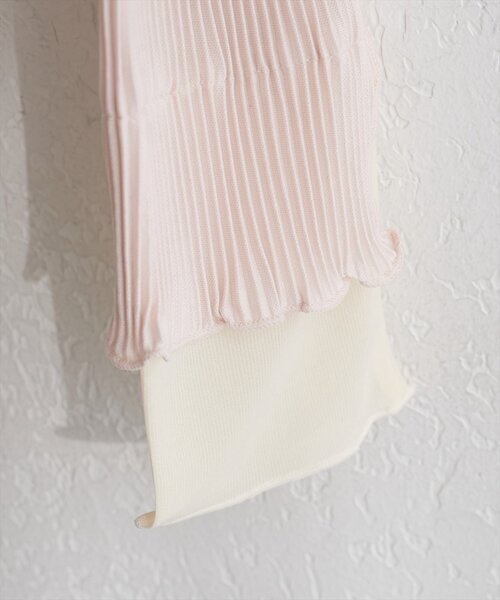 natural couture（ナチュラルクチュール）の「袖口シアープリーツTOPS（Tシャツ/カットソー・レディース・ピンク/オフホワイト/チャコールグレー/ミント/ラベンダー・FREE）」の20枚目の写真