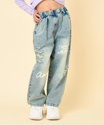 ANAP kids | メッセージロゴクラッシュデニムワイドパンツ(その他パンツ)
