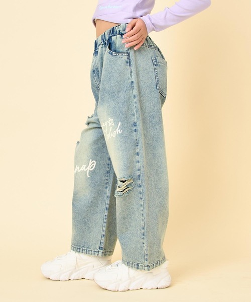 ANAP kids（アナップキッズ）の「メッセージロゴクラッシュデニムワイドパンツ（その他パンツ・キッズ・ブラック/ブルー・130/120/110）」の22枚目の写真