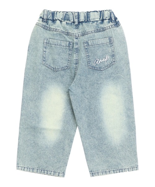 ANAP kids（アナップキッズ）の「メッセージロゴクラッシュデニムワイドパンツ（その他パンツ・キッズ・ブラック/ブルー・130/120/110）」の10枚目の写真