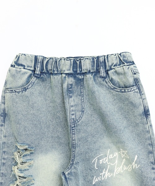 ANAP kids（アナップキッズ）の「メッセージロゴクラッシュデニムワイドパンツ（その他パンツ・キッズ・ブラック/ブルー・130/120/110）」の14枚目の写真