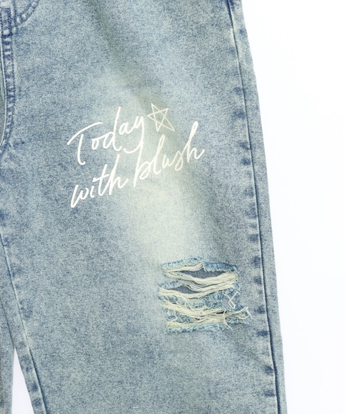 ANAP kids（アナップキッズ）の「メッセージロゴクラッシュデニムワイドパンツ（その他パンツ・キッズ・ブラック/ブルー・130/120/110）」の12枚目の写真