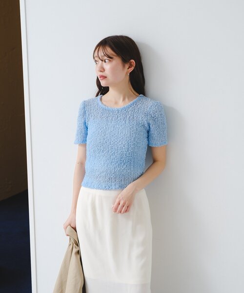 Kastane(カスタネ)の「ポコポコTee(Tシャツ/カットソー・レディース・ブラック/サックスブルー/ホワイト・FREE)」の10枚目の写真