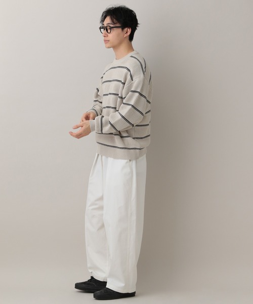 RAGEBLUE（レイジブルー）の「Tuck Chino Easy Wide Slacks/タックチノイージーワイドスラックス（チノパンツ・メンズ・ネイビー/オフホワイト/ベージュ・MEDIUM/LARGE）」の5枚目の写真