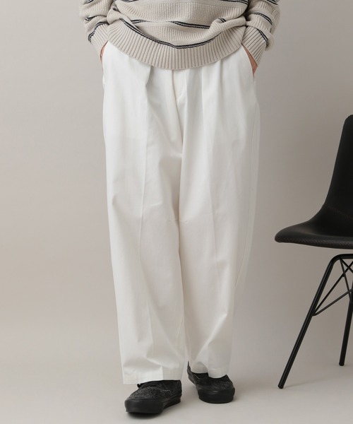 RAGEBLUE（レイジブルー）の「Tuck Chino Easy Wide Slacks/タックチノイージーワイドスラックス（チノパンツ・メンズ・ネイビー/オフホワイト/ベージュ・MEDIUM/LARGE）」の7枚目の写真