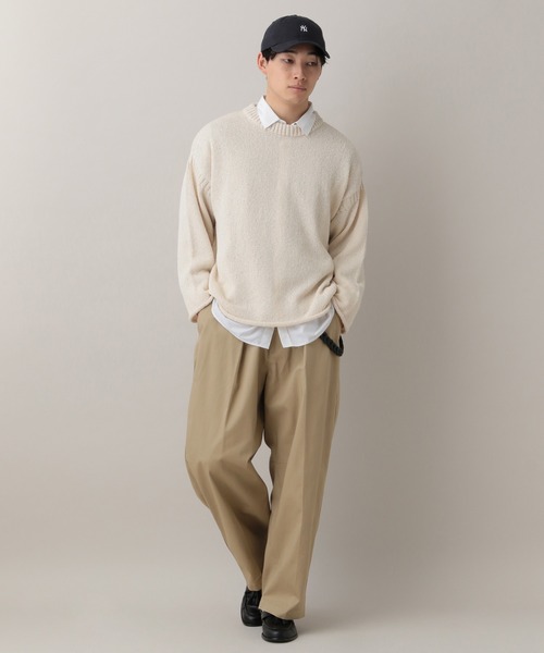 RAGEBLUE（レイジブルー）の「Tuck Chino Easy Wide Slacks/タックチノイージーワイドスラックス（チノパンツ・メンズ・ネイビー/オフホワイト/ベージュ・MEDIUM/LARGE）」の12枚目の写真