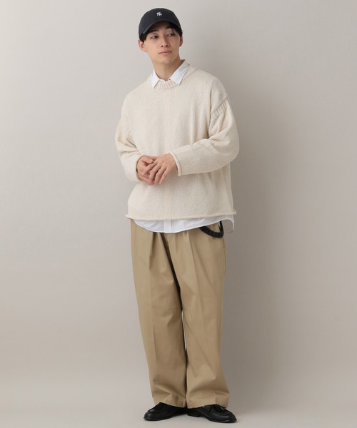 RAGEBLUE（レイジブルー）の「Tuck Chino Easy Wide Slacks/タックチノイージーワイドスラックス（チノパンツ・メンズ・ネイビー/オフホワイト/ベージュ・MEDIUM/LARGE）」の10枚目の写真
