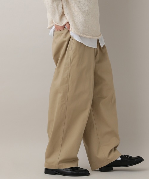 RAGEBLUE（レイジブルー）の「Tuck Chino Easy Wide Slacks/タックチノイージーワイドスラックス（チノパンツ・メンズ・ネイビー/オフホワイト/ベージュ・MEDIUM/LARGE）」の15枚目の写真