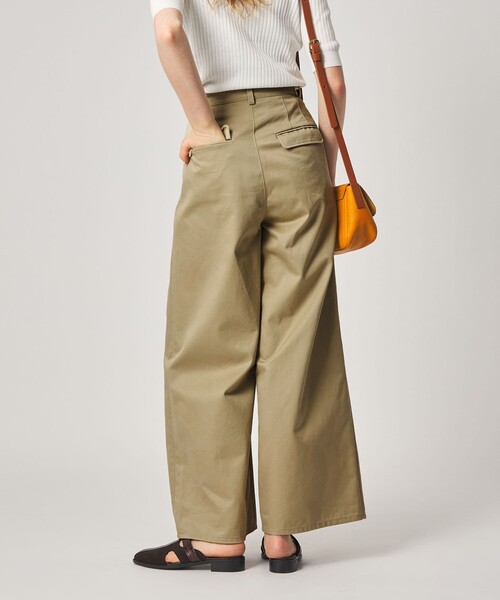 Steven Alan（スティーブンアラン）の「＜Steven Alan＞タック チノ ワイド トラウザー（チノパンツ・レディース・ブラック/ベージュ・L/M/S）」の6枚目の写真