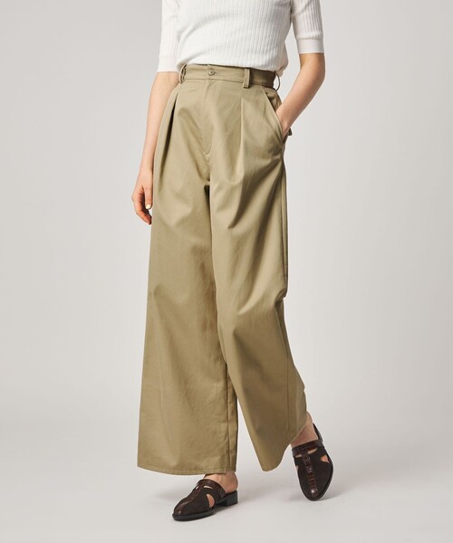 Steven Alan（スティーブンアラン）の「＜Steven Alan＞タック チノ ワイド トラウザー（チノパンツ・レディース・ブラック/ベージュ・L/M/S）」の8枚目の写真