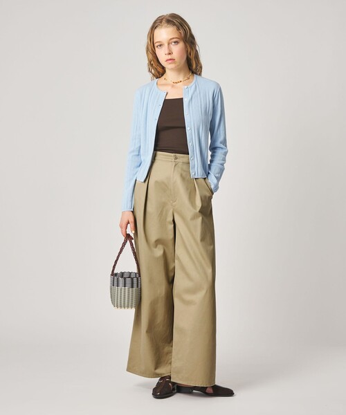 Steven Alan（スティーブンアラン）の「＜Steven Alan＞タック チノ ワイド トラウザー（チノパンツ・レディース・ブラック/ベージュ・L/M/S）」の9枚目の写真