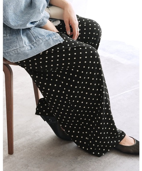 reca（レカ）の「ドットコクーンイージーパンツ（その他パンツ・レディース・オフホワイト/ブラック・FREE）」の2枚目の写真