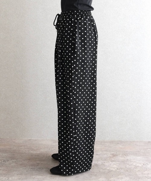 reca（レカ）の「ドットコクーンイージーパンツ（その他パンツ・レディース・オフホワイト/ブラック・FREE）」の5枚目の写真