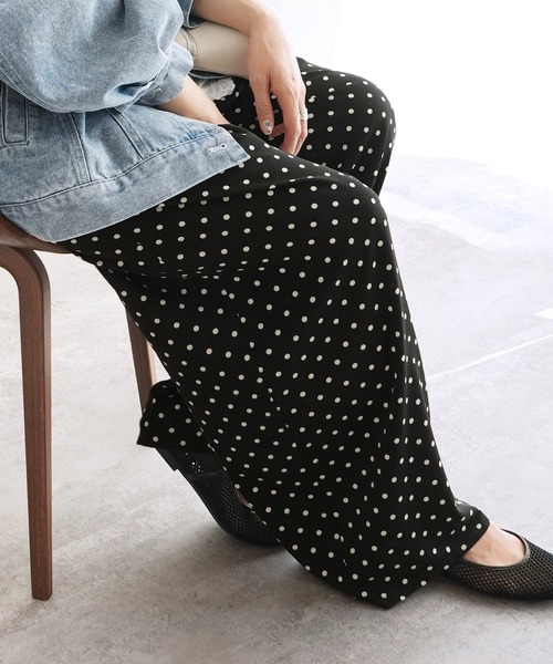 reca（レカ）の「ドットコクーンイージーパンツ（その他パンツ・レディース・オフホワイト/ブラック・FREE）」の3枚目の写真