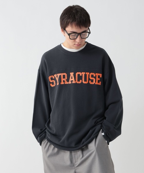 GEORGE'S(ジョージズ)の「加工裏毛フットボールロンT(Tシャツ/カットソー・メンズ・スミクロ/ブルー・MEDIUM/LARGE)」の2枚目の写真