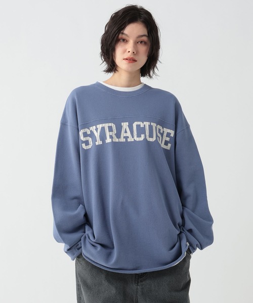 GEORGE'S(ジョージズ)の「加工裏毛フットボールロンT(Tシャツ/カットソー・メンズ・スミクロ/ブルー・MEDIUM/LARGE)」の17枚目の写真