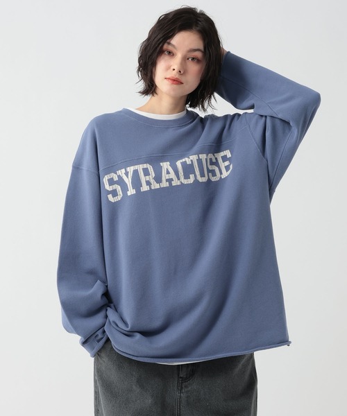 GEORGE'S(ジョージズ)の「加工裏毛フットボールロンT(Tシャツ/カットソー・メンズ・スミクロ/ブルー・MEDIUM/LARGE)」の18枚目の写真
