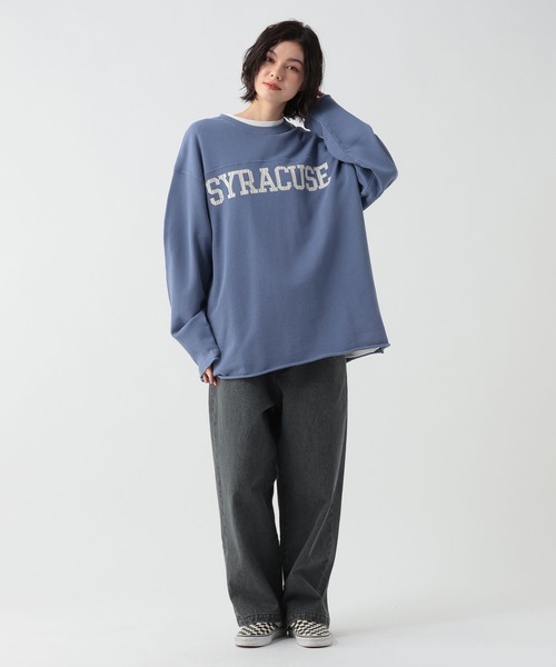 GEORGE'S(ジョージズ)の「加工裏毛フットボールロンT(Tシャツ/カットソー・メンズ・スミクロ/ブルー・MEDIUM/LARGE)」の13枚目の写真