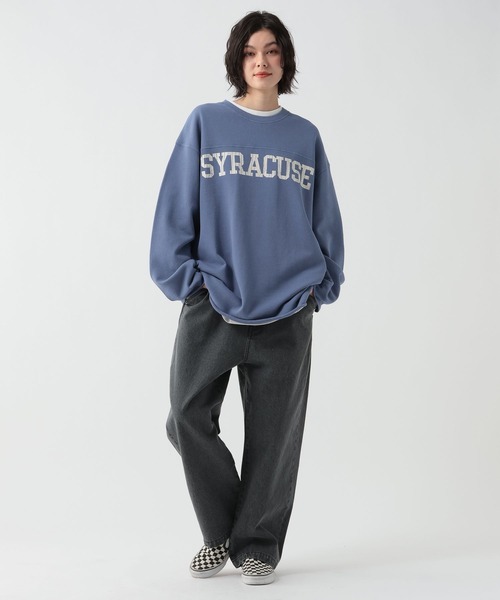 GEORGE'S(ジョージズ)の「加工裏毛フットボールロンT(Tシャツ/カットソー・メンズ・スミクロ/ブルー・MEDIUM/LARGE)」の15枚目の写真