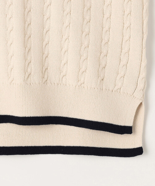 COMME CA Wardrobe（コムサワードローブ）の「ケーブル編 ニットベスト（ニット/セーター・レディース・アイボリー/ネイビー・FREE）」の21枚目の写真