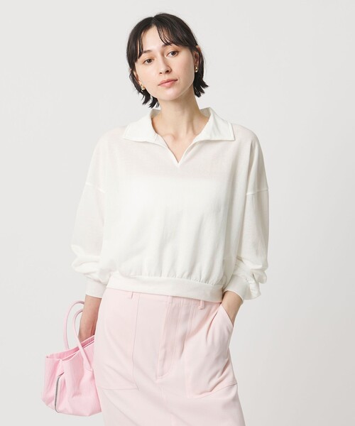 FILL THE BILL（フィルザビル）の「【別注】＜FILL THE BILL＞スキッパー スウェット（スウェット・レディース・ホワイト/ブラック・FREE）」の2枚目の写真