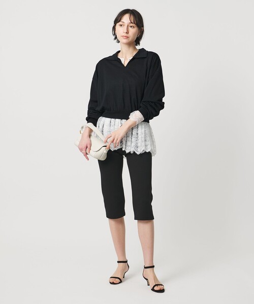 FILL THE BILL（フィルザビル）の「【別注】＜FILL THE BILL＞スキッパー スウェット（スウェット・レディース・ホワイト/ブラック・FREE）」の3枚目の写真