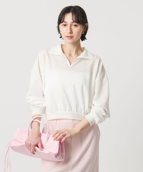 FILL THE BILL（フィルザビル）の「【別注】＜FILL THE BILL＞スキッパー スウェット（スウェット・レディース・ホワイト/ブラック・FREE）」の4枚目の写真