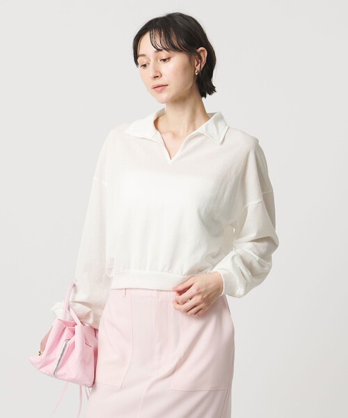 FILL THE BILL（フィルザビル）の「【別注】＜FILL THE BILL＞スキッパー スウェット（スウェット・レディース・ホワイト/ブラック・FREE）」の5枚目の写真