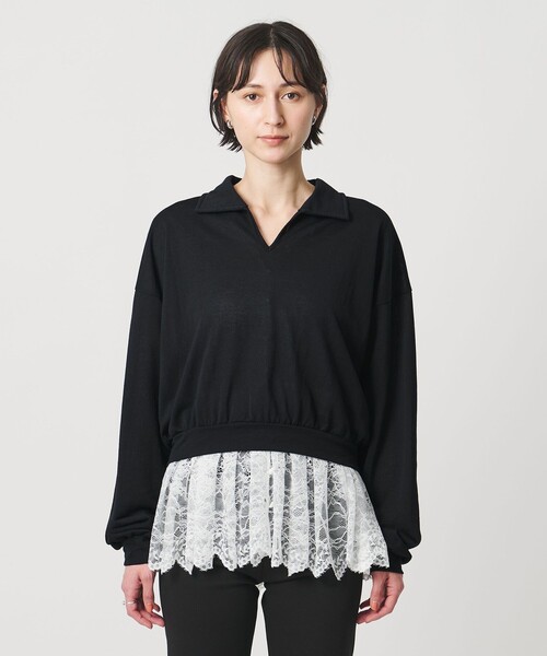 FILL THE BILL（フィルザビル）の「【別注】＜FILL THE BILL＞スキッパー スウェット（スウェット・レディース・ホワイト/ブラック・FREE）」の7枚目の写真