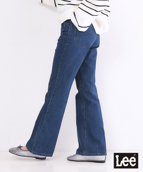 OPAQUE.CLIP（オペークドットクリップ）の「【Lee別注】フレアデニムパンツ【洗濯機OK】（デニムパンツ・レディース・ネイビー/ブルー系その他・03/02）」の3枚目の写真