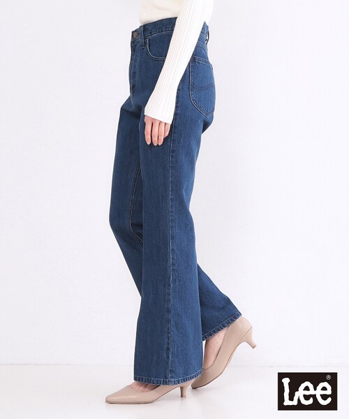 OPAQUE.CLIP（オペークドットクリップ）の「【Lee別注】フレアデニムパンツ【洗濯機OK】（デニムパンツ・レディース・ネイビー/ブルー系その他・03/02）」の12枚目の写真