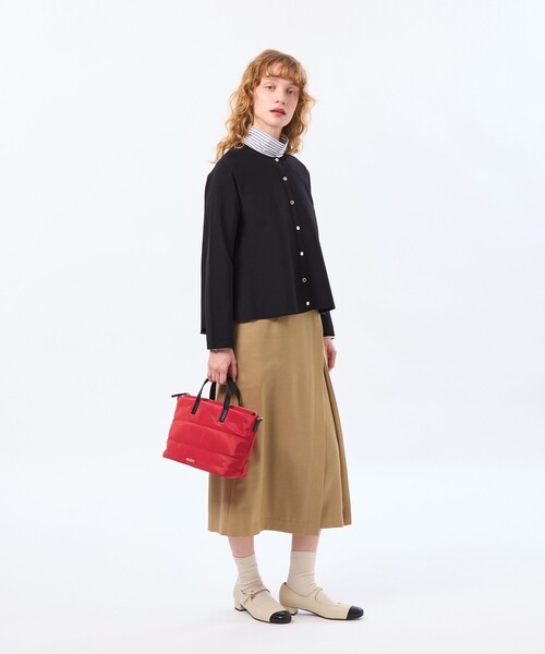 MACKINTOSH PHILOSOPHY（ﾏｯｷﾝﾄｯｼｭ ﾌｨﾛｿﾌｨｰ）の「【LEE4月号/蛯原友里さん着用】パデットミニショルダートート（トートバッグ・レディース・レッド系その他2/ベージュ/ブラック・FREE）」の9枚目の写真