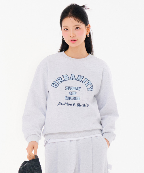 CHASECULT（チェイスカルト）の「共用レタリンググラフィックスウェットシャツ-FARU5112B0E（スウェット・メンズ・ライトグレー・90/100/110/95/105）」の3枚目の写真