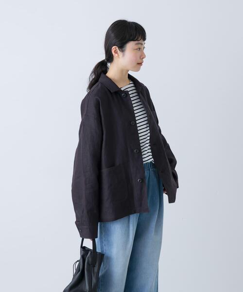 かぐれ（カグレ）の「『ユニセックス』リネンカバーオール（カバーオール・レディース・チャコールグレー/ブラック/グレー系その他・1/2）」の3枚目の写真