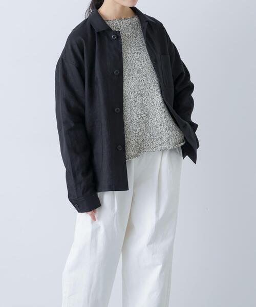 かぐれ（カグレ）の「『ユニセックス』リネンカバーオール（カバーオール・レディース・チャコールグレー/ブラック/グレー系その他・1/2）」の2枚目の写真