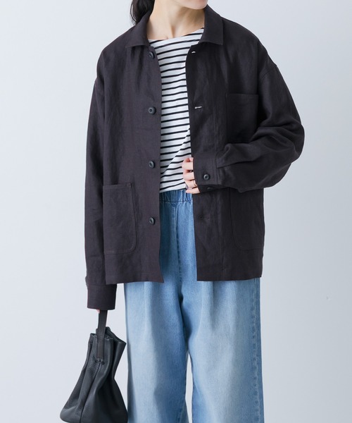 かぐれ（カグレ）の「『ユニセックス』リネンカバーオール（カバーオール・レディース・チャコールグレー/ブラック/グレー系その他・1/2）」の8枚目の写真