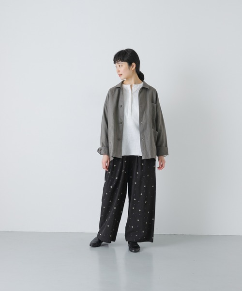 かぐれ（カグレ）の「『ユニセックス』リネンカバーオール（カバーオール・レディース・チャコールグレー/ブラック/グレー系その他・1/2）」の19枚目の写真