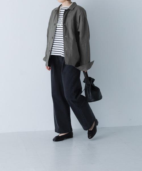 かぐれ（カグレ）の「『ユニセックス』リネンカバーオール（カバーオール・レディース・チャコールグレー/ブラック/グレー系その他・1/2）」の22枚目の写真