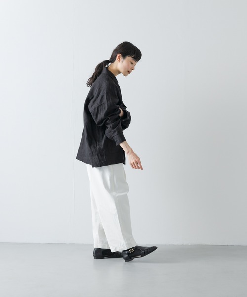 かぐれ（カグレ）の「『ユニセックス』リネンカバーオール（カバーオール・レディース・チャコールグレー/ブラック/グレー系その他・1/2）」の15枚目の写真