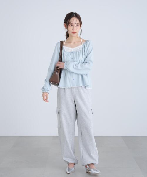 FREE'S MART（フリーズマート）の「◆レイヤード風ギンガムチェックペプラムブラウス（シャツ/ブラウス・レディース・ブラック系その他/イエロー系その他/ブルー系その他・FREE）」の13枚目の写真