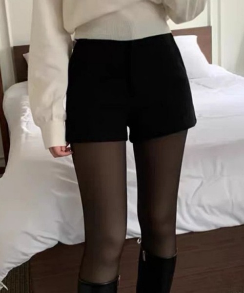 おしゃれスタ(オシャレスタ)の「ウールライクきれいめショートパンツ(その他パンツ・レディース・グレー/ブラック・S/M/L/XL)」の5枚目の写真