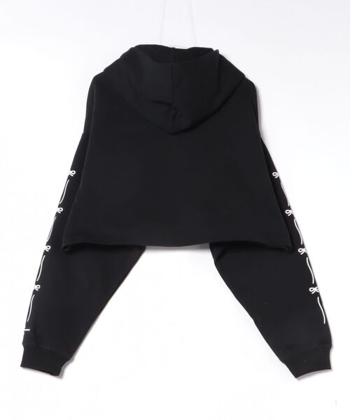 Little sunny bite(リトルサニーバイト)の「【RES】【Little sunny bite】short ribbon sweat hoodie(パーカー・レディース・ピンク/ブラック/ホワイト・MEDIUM/SMALL)」の22枚目の写真